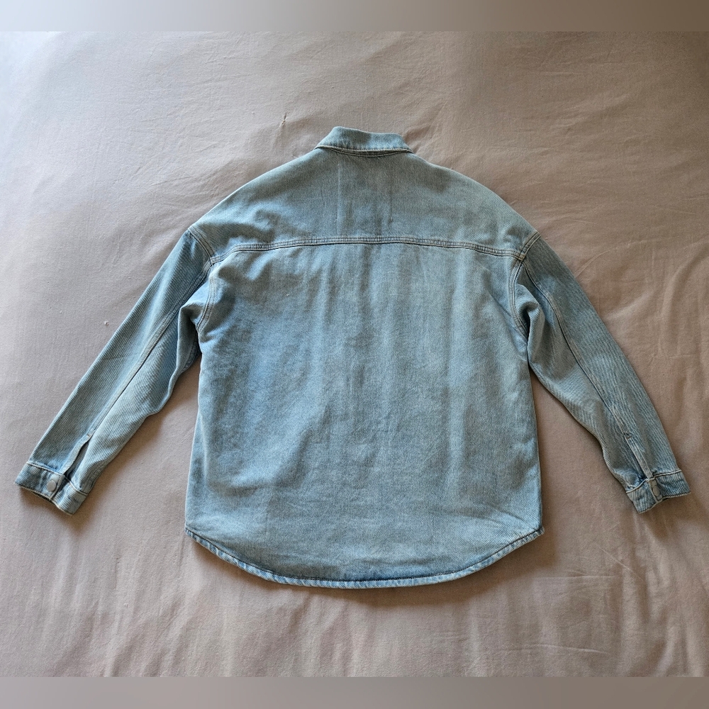 ZARA X GOOD AMERICAN ZW DENIM SHACKET, Small - Picture 7 of 15